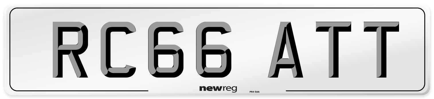 RC66 ATT Number Plate from New Reg